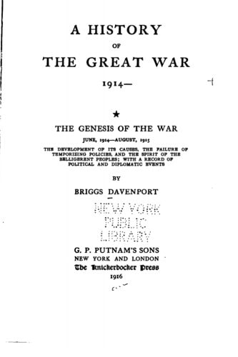 A History of the Great War, 1914