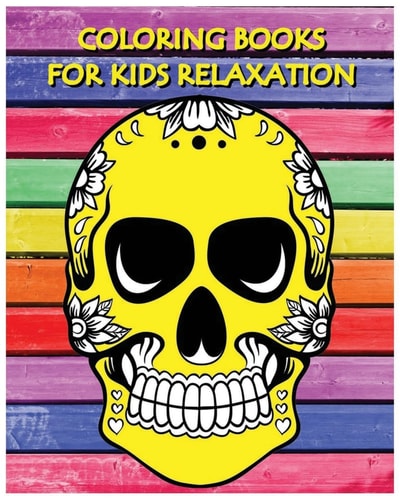 Coloring Books For Kids Relaxation Stress Relief Coloring Book: Skull Designs (+100 Pages)