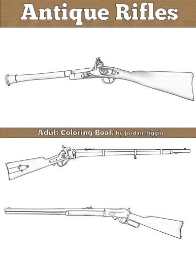 Antique Rifles Adult Coloring Book