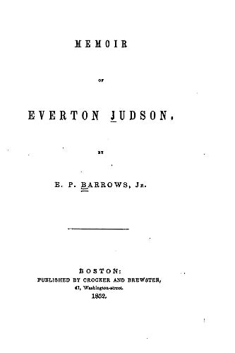 Memoir of Everton Judson