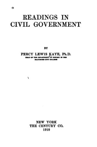 Readings in Civil Government