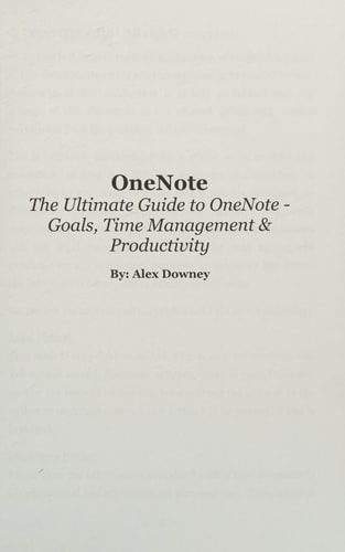 OneNote The Ultimate Guide to OneNote - Goals, Time Management & Productivity