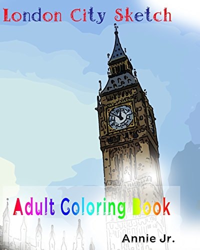 London City Sketch Adult Coloring Book Travel Inspiration
