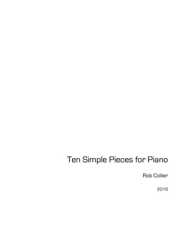 Ten Simple Pieces for Piano