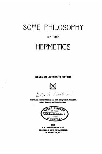 Some Philosophy of the Hermetics