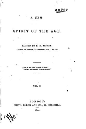 A New Spirit of the Age - Vol. II