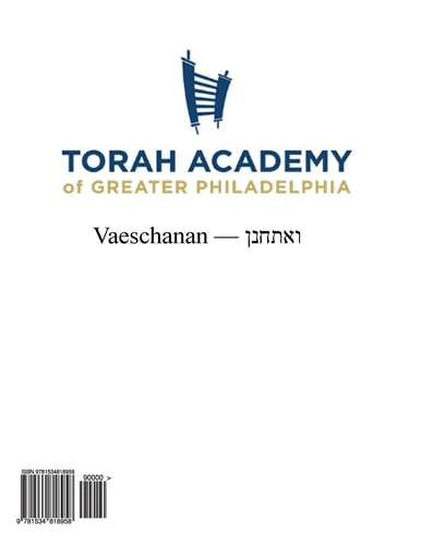 Vaeschanan Workbook