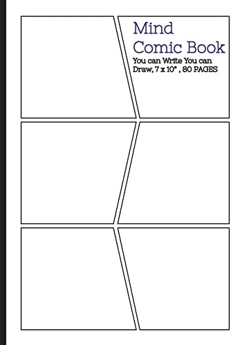 Mind Comic Book - 6 Panel,7"x10", 80 Pages, Make Your Own Comic Books Make Your Own Comics Come to Life