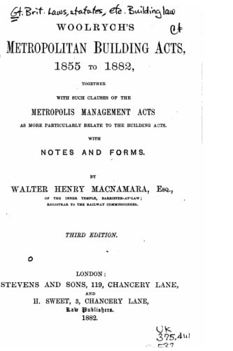 Metropolitan Building Acts