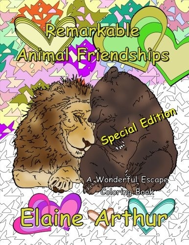 Remarkable Animal Friendships Special Edition Adult Coloring Book for Marker Lovers