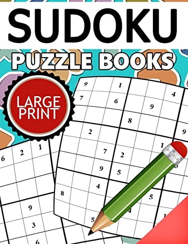 Sudoku Puzzle Books LARGE Print Easy, Medium to Hard Level Puzzles for Adult