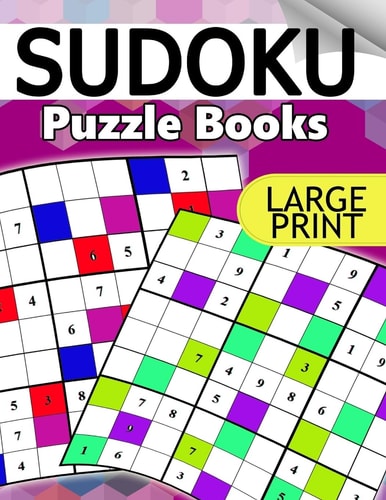 Sudoku Puzzle Books LARGE Print The Huge Book of Medium to Hard Sudoku Challenging Puzzles