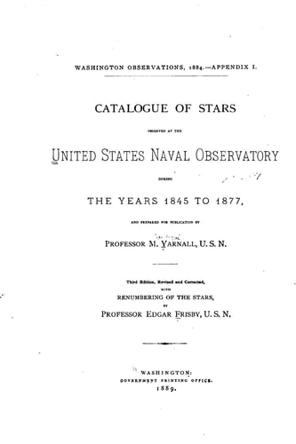 Catalogue of Stars Observed at the United States Naval Observatory