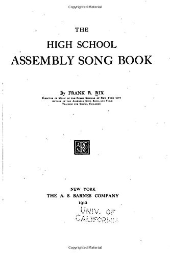 The High School Assembly Song Book
