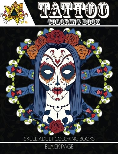 Tattoo Coloring Book Black Page a Fantastic Selection of Exciting Imagery (Tattoo Coloring Books for Adults)
