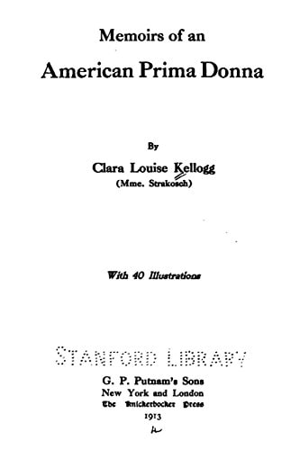 Memoirs of an American Prima Donna