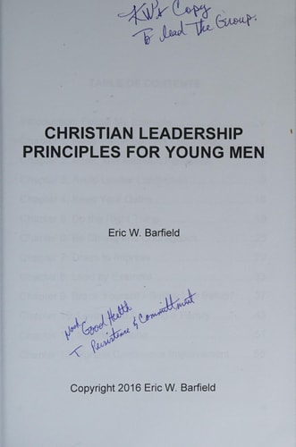 Christian Leadership Principles for Young Men