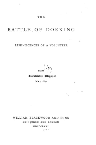 The Battle of Dorking, Reminiscences of a Volunter