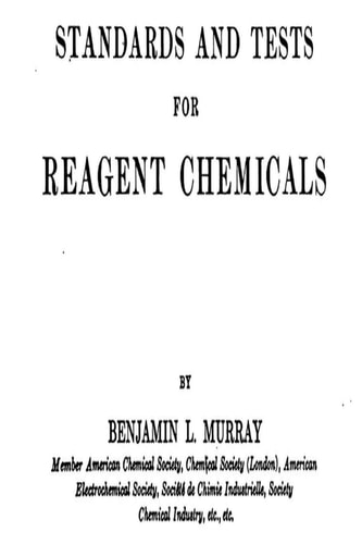 Standards and Tests for Reagent Chemicals