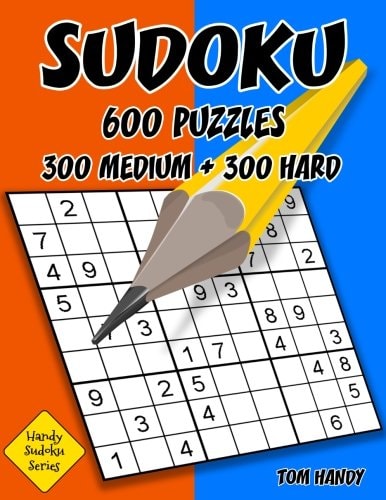 Sudoku: 600 Puzzles. 300 Medium and 300 Hard Handy Sudoku Series Book