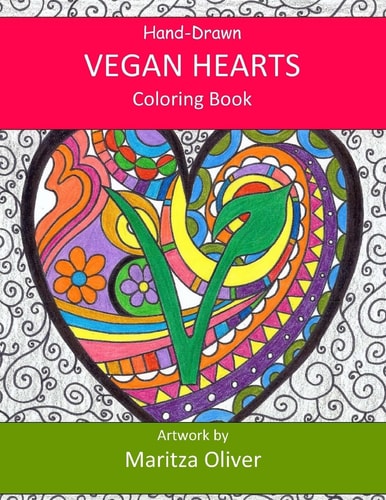 Vegan Hearts Coloring Book