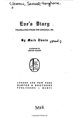 Eve's Diary