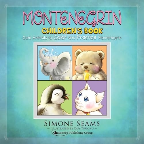 Montenegrin Children's Book Cute Animals to Color and Practice Montenegrin