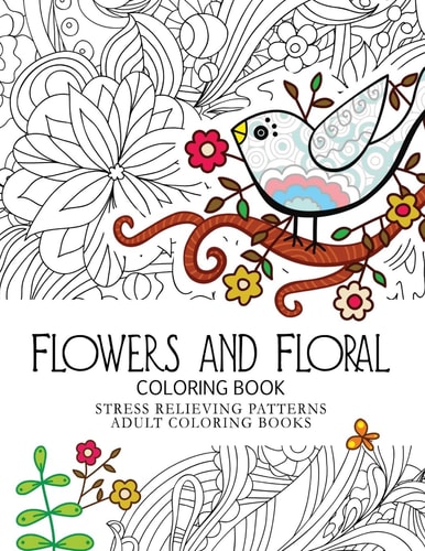 Flower and Floral Fashion Inspired Adult Coloring Book Sketchbook for Artists, Designers, and Doodlers