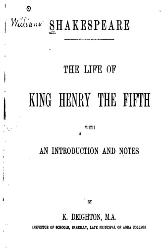 The Life of King Henry the Fifth