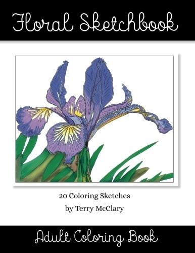 Floral Sketchbook Adult Coloring Book