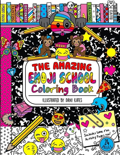 The Amazing Emoji School Coloring Book 24 Page Coloring Book