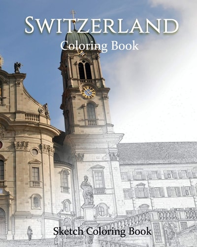 Switzerland Coloring the World Sketch Coloring Book