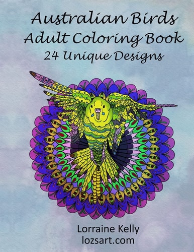 Australian Birds Adult Coloring Book 24 Unique Designs
