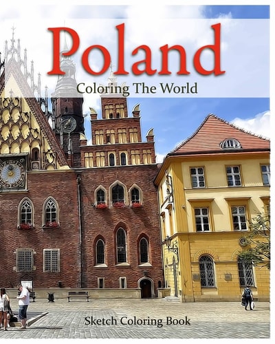 Poland Coloring the World Sketch Coloring Book