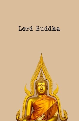 Lord Buddha 150-Page Diary with Gold Lord Buddha Statue Art on the Cover