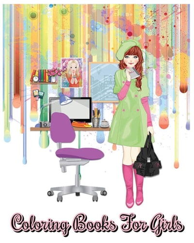 Coloring Books For Girls Stress Relief Coloring Book (Flowers, Mandalas, Animals And Skull Designs)