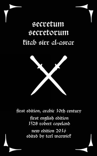 Secretum Secretorum Kitab Sirr Al-Asrar
