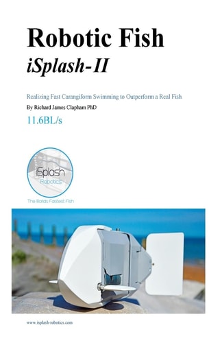 Robotic Fish ISplash-II Realizing Fast Carangiform Swimming to Outperform a Real Fish
