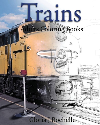 Trains Adults Coloring Book Transportation Coloring Book