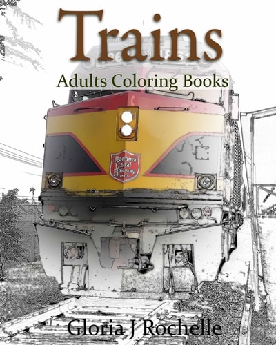 Trains Adults Coloring Book Transportation Coloring Book