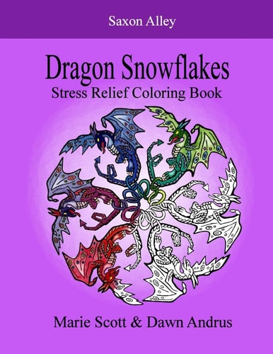 Dragon Snowflakes Stress Relief Coloring Book