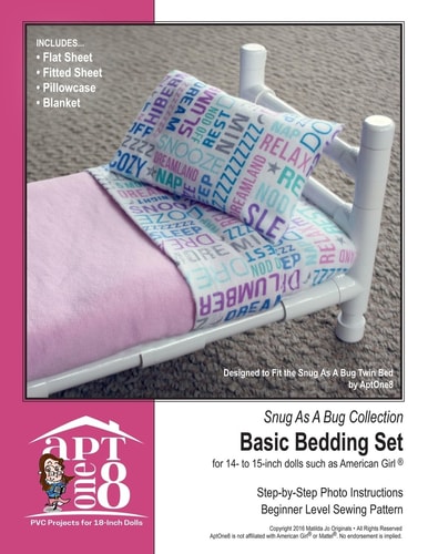 Snug As a Bug Collection: Basic Bedding Set Beginner-Level PVC Project for 14- to 15-Inch Dolls