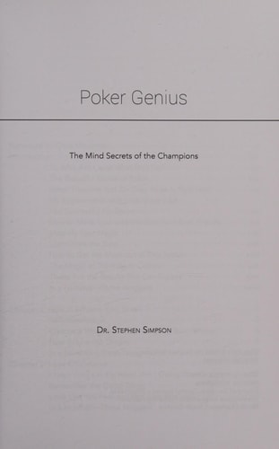 Poker Genius The Secrets of the Champions