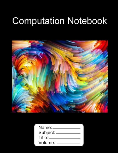 Computation Book. 8.5"x11" Fractal Design 100 Pages Graph Paper