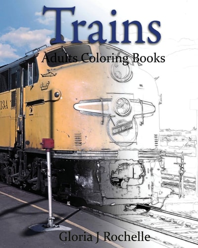Trains Adults Coloring Book Transportation Coloring Book