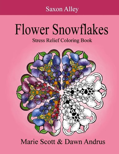Flower Snowflakes Stress Relief Coloring Book