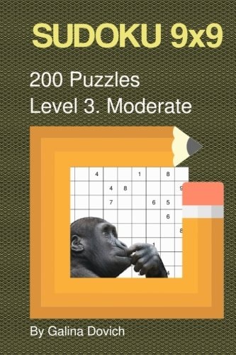 SUDOKU 9x9 200 Puzzles Level 3. Moderate