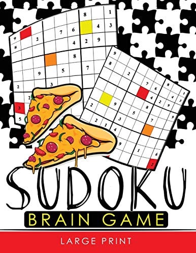 Sudoku Brain Game Large Print Easy, Medium to Hard Level Puzzles for Adult Sulution Inside