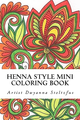 Henna Style Mini Coloring Book 36 Hand Drawn Images Inspired by Traditional Mehndi