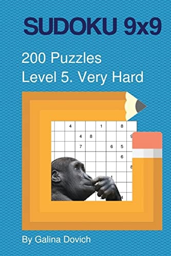 SUDOKU 9x9 200 Puzzles Level 5. Very Hard